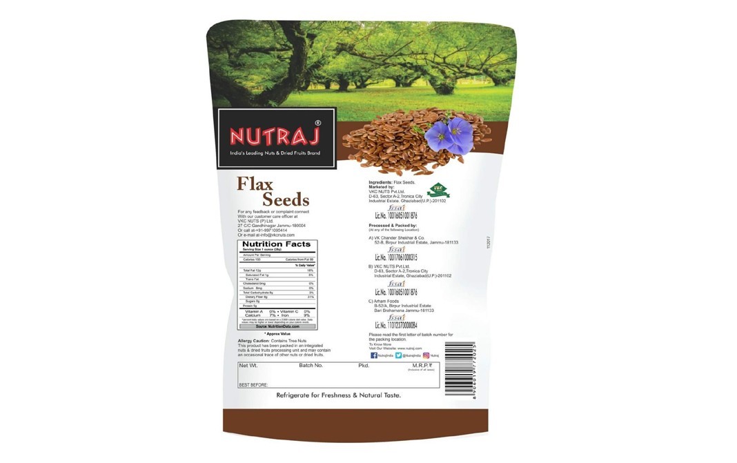Nutraj Flax Seeds    Pack  200 grams